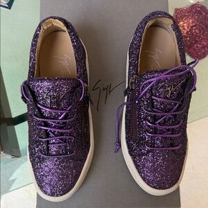 Giuseppe Zanotti Sparkling Purple Sneakers